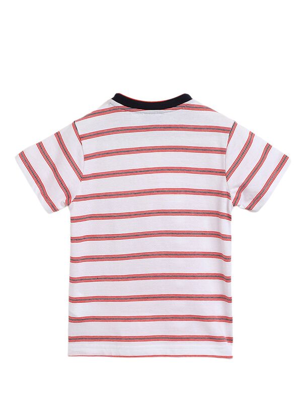 Boys Natural Printed Short Sleeve Knitted T- Shirt image number 1